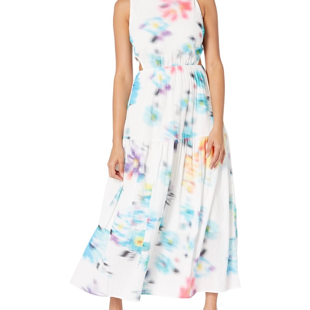 Desigual Blue Pink Halter Sundress
